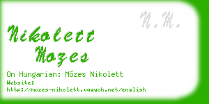 nikolett mozes business card